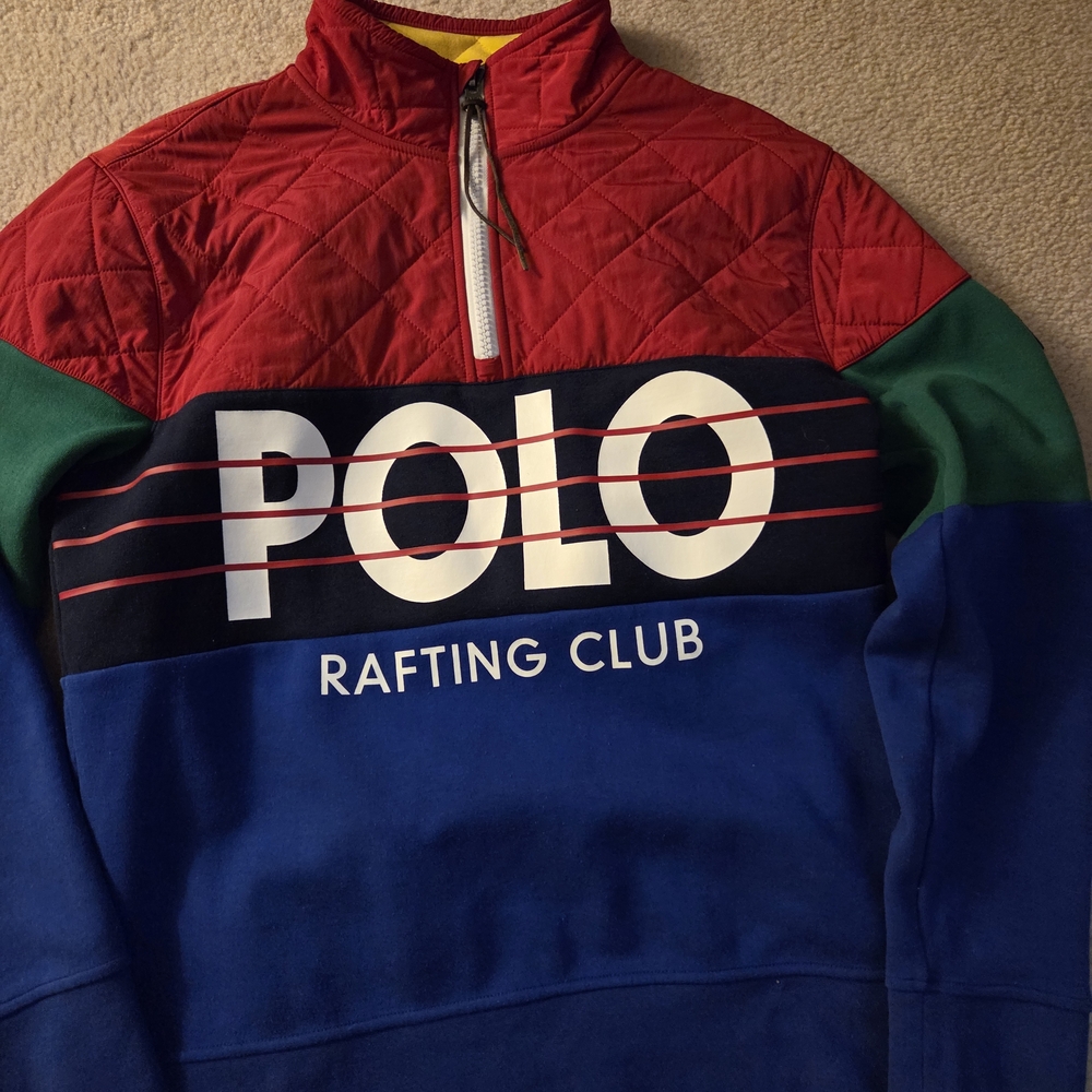 Polo by Ralph Lauren Red and Yellow Quilted Pullover